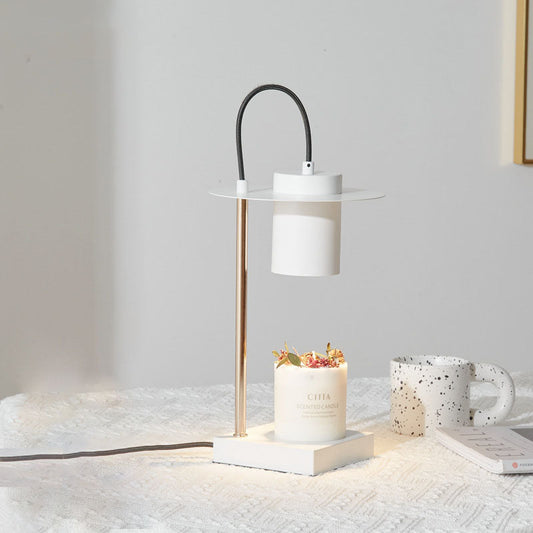 Moderne minimalistische Schmiedeeisen Zylinder 1-Licht Schmelzwachs Tischlampe für Schlafzimmer