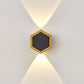 Frendorf | LumoHex Prime | Modernes Outdoor LED Wandlicht | Hexagon Schwarz-Gold Kombination