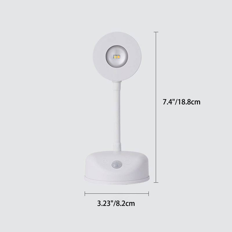 Moderne Einfachheit Wasserdicht ABS Rund LED Wiederaufladbare Bewegungsmelder Wandlampe Für Außenpatio