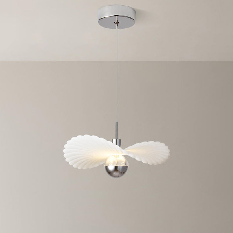 Frendorf | LotusGlow LED Pendelleuchte im Art-Deco-Stil | Gefalteter Harz-Lampenschirm | Elegantes Design für Wohnzimmer