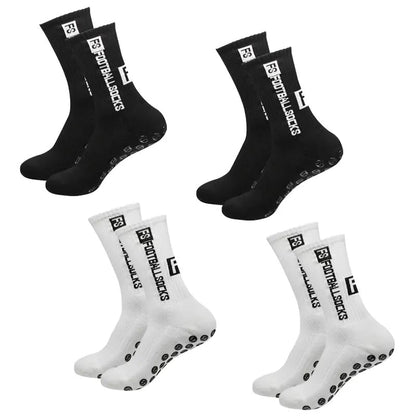 Frendorf | 4 Paare Fußballsocken Sport Grip Gummi Antirutschsocken