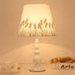 Frendorf | LiliaBloom Exklusive Tischlampe mit Stoffschirm | Blumenmotiv | Vase-Design | LED-Dimmfunktion | Elegante Beleuchtung für Zuhause
