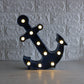 Skandinavische moderne Boot Anker ABS Batterie LED Wand Sconce Lampe