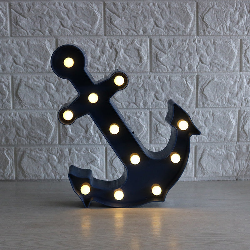 Skandinavische moderne Boot Anker ABS Batterie LED Wand Sconce Lampe