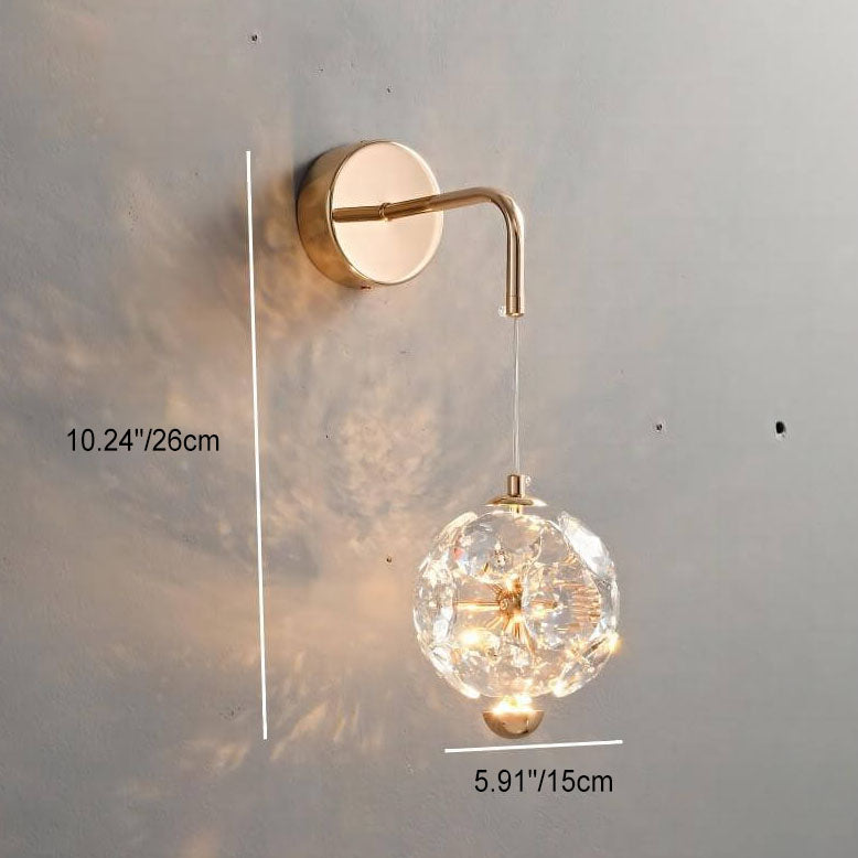 Frendorf | Crystalyn Wandleuchte | Moderner Luxus | Kristall-LED-Design | Dimmbares Licht für Schlafzimmer