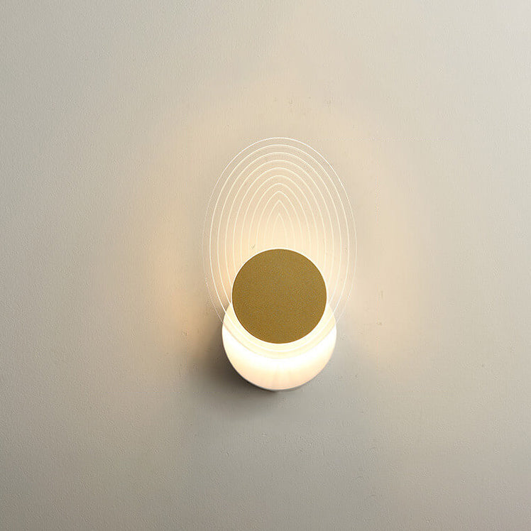Frendorf | Luxoria Geo LED Wandleuchte | Goldenes Geometrisches Design | Acryl & Modern | Warmes Licht