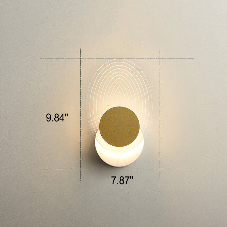 Frendorf | Luxoria Geo LED Wandleuchte | Goldenes Geometrisches Design | Acryl & Modern | Warmes Licht