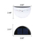 Frendorf | SolarCrest LED Wandleuchte | Halbkreis-Design | Solarbetrieben | Wasserdicht | Zaun- und Außenbeleuchtung