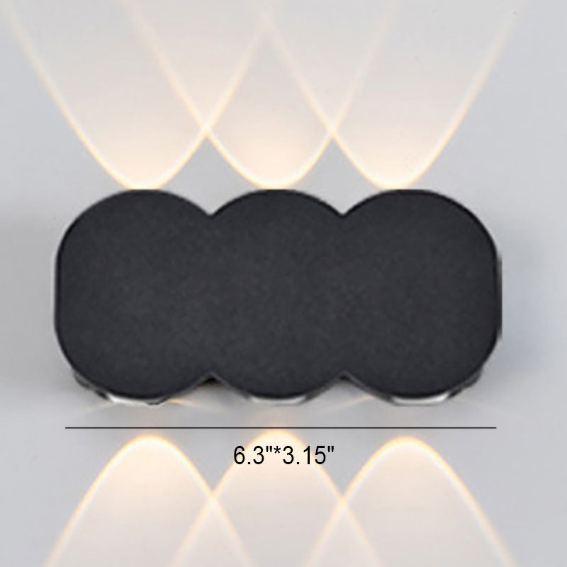 Moderne Outdoor Runde Geometrische Auf- und Ablichtende Wasserdichte LED Wandleuchte