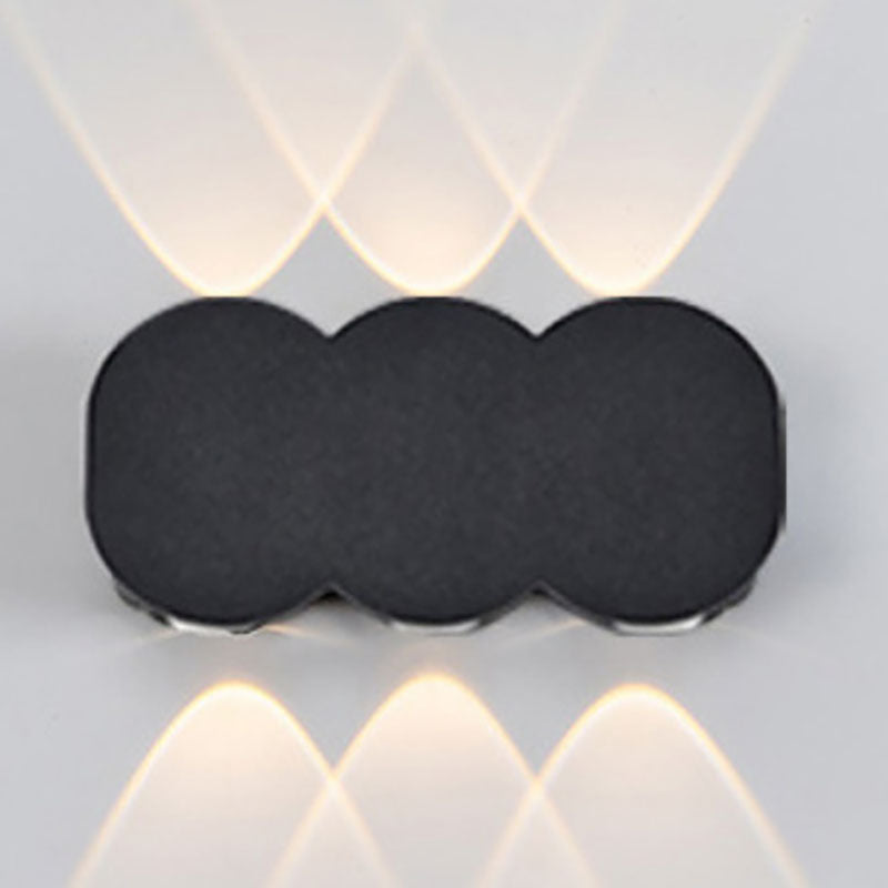 Moderne Outdoor Runde Geometrische Auf- und Ablichtende Wasserdichte LED Wandleuchte