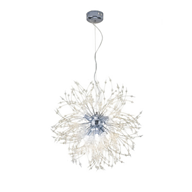 Zeitgenössische kreative Hardware Kristallperlen dekorieren Löwenzahn-Design 8/9/12-Licht Kronleuchter für das Wohnzimmer