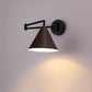 Frendorf | LumoNordic Minimalist Cone Swing Arm LED Wandlampe | Holzmaserung | Flexibler Schwenkarm | Stimmungslicht | Deko für Zuhause