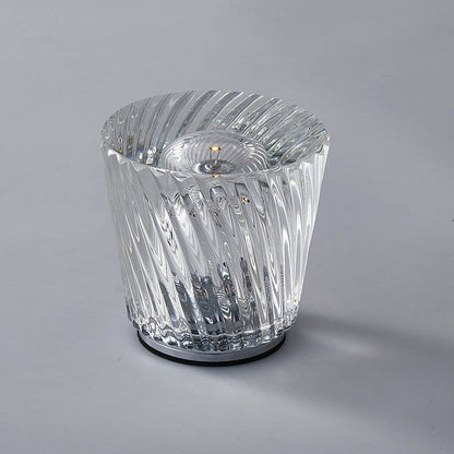 Frendorf | Crystavo Zylindrische Kristall LED Tischlampe | Kreatives Design | Perfekt für Schlafzimmer & Dekoration
