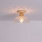 Frendorf | Logra Japanese Minimalist 1-Licht Semi-Flush Mount Deckenleuchte | Holz & Glas | Stimmungslicht | Deko für Zuhause