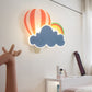 Frendorf | SkyDream LED Wandleuchte | Kreatives Heißluftballon- & Wolkendesign | Für Kinderzimmer | Warmweißes & Weißes Licht
