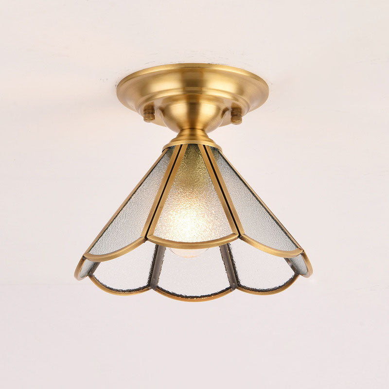 Frendorf | BrassCone Lux LED Deckenleuchte | Europäisches Design | Glas & Messing | Zeitloser Stil