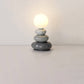 Frendorf | Pebluxe Minimalistische LED Tischlampe | Keramik & Glas | USB-Anschluss | Elegante Beleuchtung für Zuhause & Büro