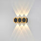 Frendorf | LumoHex Prime | Modernes Outdoor LED Wandlicht | Hexagon Schwarz-Gold Kombination