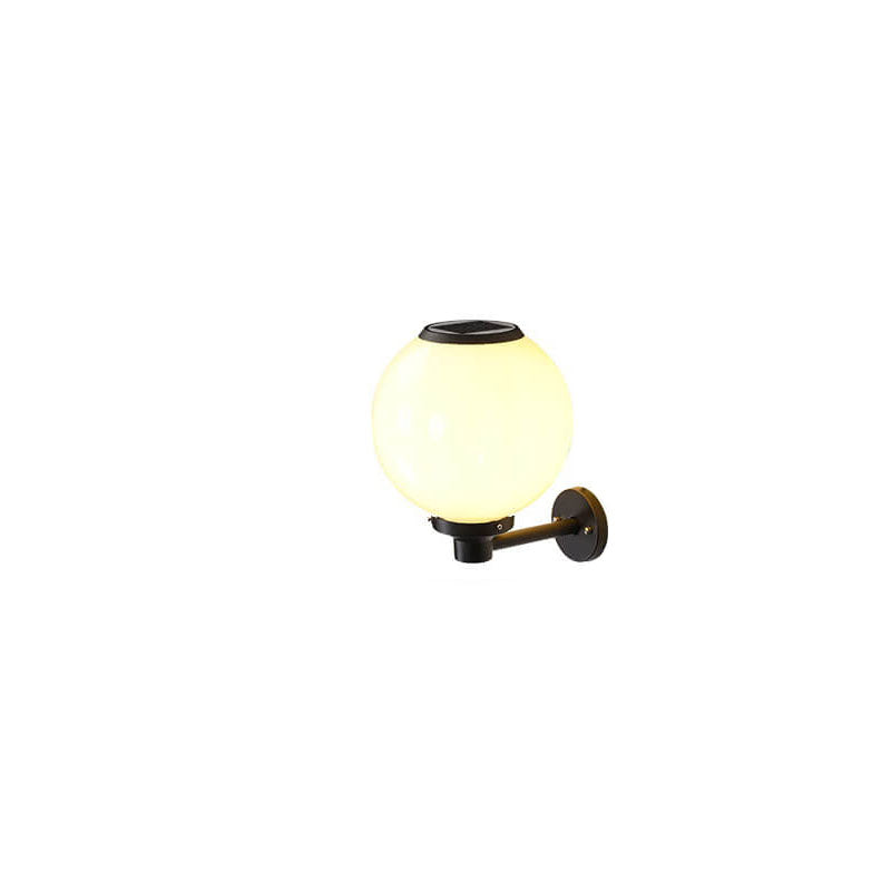Moderne Outdoor Solar Runde Ball Wasserdichte LED Wandleuchte lampe