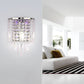 Moderne Luxus Halbrunde Achteck Perlen Edelstahl Kristall 1-Licht Wand Sconce Lampe Für Wohnzimmer