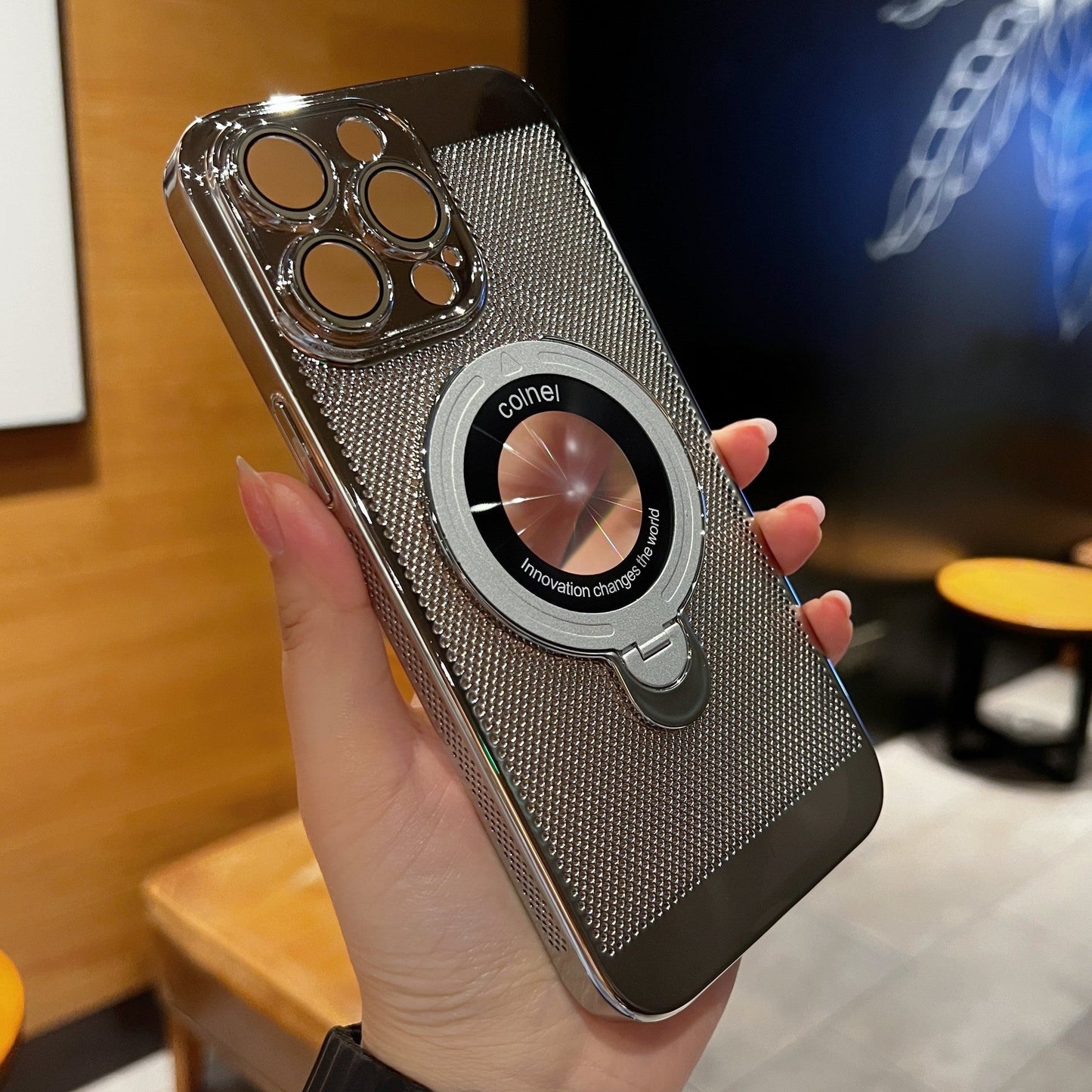 Frendorf | 360° Rotierendes Ständer-Handyhülle mit fortschrittlicher Wärmeableitung und Unterstützung für magnetisches Laden