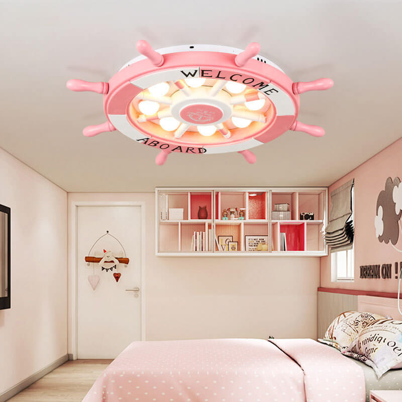 Frendorf | NautiGlow Kinderzimmer LED Deckenlampe | Segelboot-Design | Cartoon-Stil | Stimmungsvolle Beleuchtung