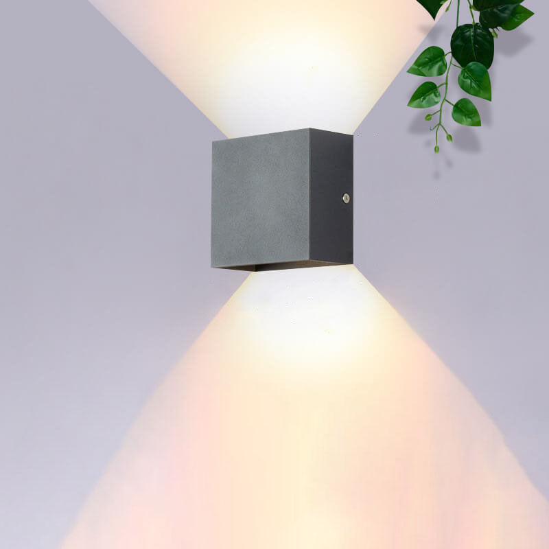 Moderne Minimalistische Quadratische Aluminium LED Wandleuchte