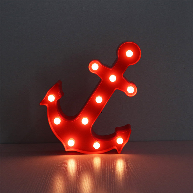 Skandinavische moderne Boot Anker ABS Batterie LED Wand Sconce Lampe