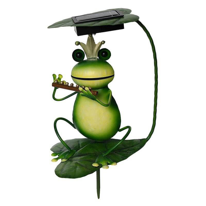 Outdoor Solar Frog Eisen LED Garten Boden Einsetzen Landschaft Licht