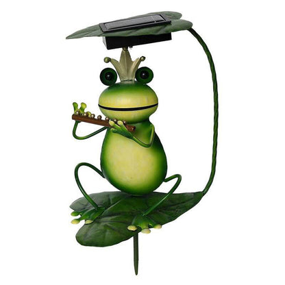 Outdoor Solar Frog Eisen LED Garten Boden Einsetzen Landschaft Licht