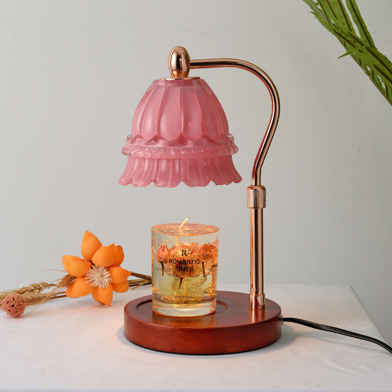 Europäische Orchidee Glas Marmor Hebbare 1-Licht Schmelzende Wax Tischlampe