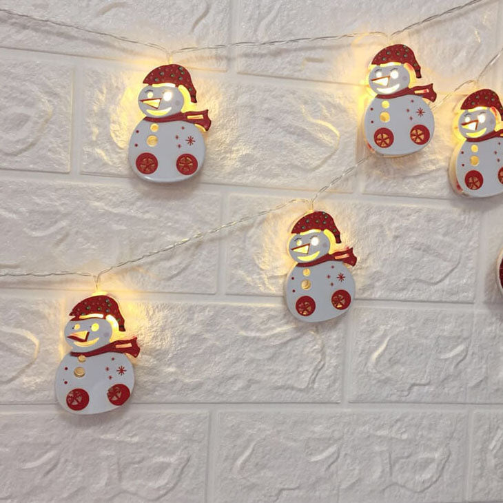 Frendorf | Weihnachtliche dekorative Lichterkette mit bemalten Glocken Elk Batteriekasten LED Lichterkette