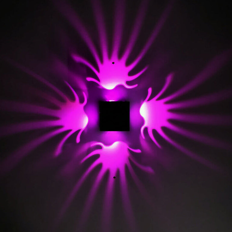 Kreative quadratische Aluminium Phoenix Tail LED dekorative Wand sconse Lampe