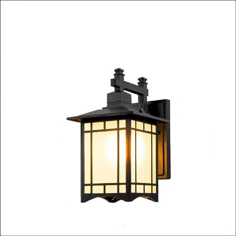 Frendorf | Pavilor Solar Wandlampe | Wasserdicht | Aluminium | Chinesischer Pavillon Stil
