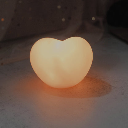 Moderne Silikon kreative Herz LED Nachtlicht Tischlampe