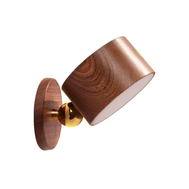 Einfache Holz USB wiederaufladbare Touch-Magnet LED Nachtlicht Wand Sconce Lampe