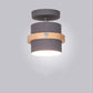 Frendorf | Cylindra Nordic Deckenleuchte | Halbzylinder-Design | Holz & Metall | Für Flur & Wohnbereich | 1-flammig