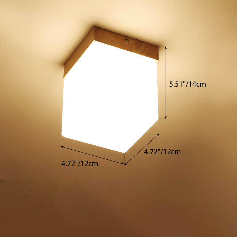 Frendorf | Nordova Deckenleuchte | Minimalistisches Holzdesign | Runde & Eckige Varianten | 1-flammig
