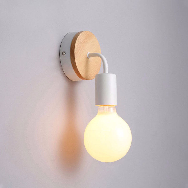 Frendorf | ArcoLune Wandleuchte | Modernes gebogenes Holz-Design | Beleuchtung für Schlafzimmer | Stilvoll & funktional