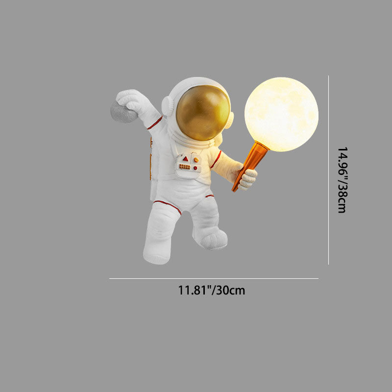 Frendorf | CosmoBuddy Astronaut Wandlampe | Kreatives Design | Resin & ABS | LED Schlafzimmerlicht