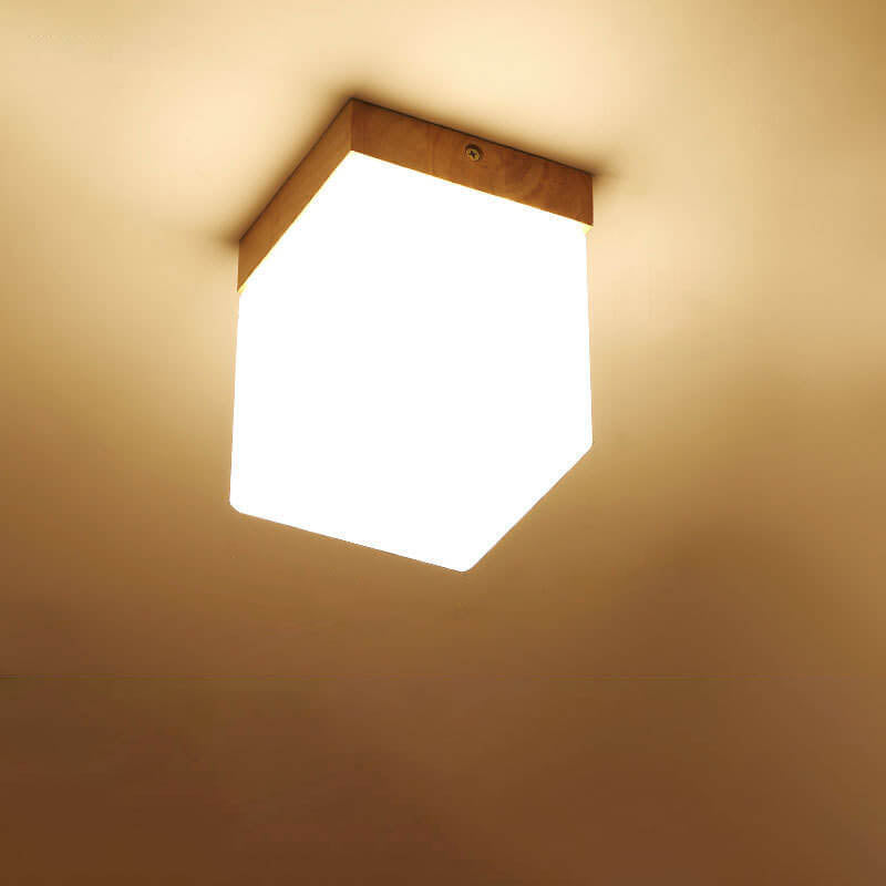 Frendorf | Nordova Deckenleuchte | Minimalistisches Holzdesign | Runde & Eckige Varianten | 1-flammig