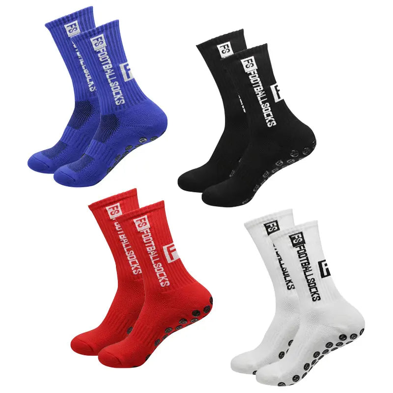 Frendorf | 4 Paare Fußballsocken Sport Grip Gummi Antirutschsocken