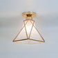 leichtes Luxusglas Gold 1-Licht Halbbodenmontage Deckenleuchte