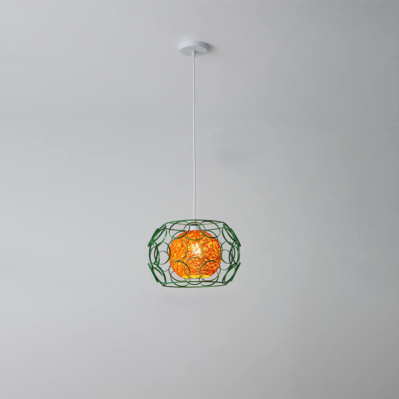 Frendorf | HempGlow Kreative Pendelleuchte aus Hanfgeflecht | Modernes Design | Einzigartiger Lichtakzent | Hängeleuchte für Zuhause