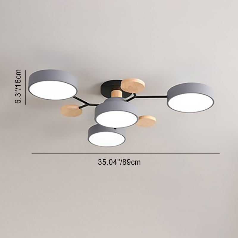 Frendorf | NordLuxe Molekül Design LED Deckenleuchte | Skandinavischer Stil | Semi-Flush Mount | Wohnraumbeleuchtung