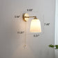 Frendorf | ScandiLume Nordic Wandleuchte mit Zugschalter | Milchglas & Messing Design | Strahlendes Stimmungslicht für Ihr Zuhause
