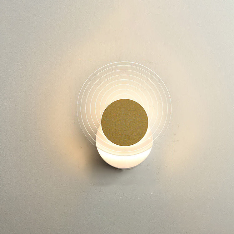 Frendorf | Luxoria Geo LED Wandleuchte | Goldenes Geometrisches Design | Acryl & Modern | Warmes Licht