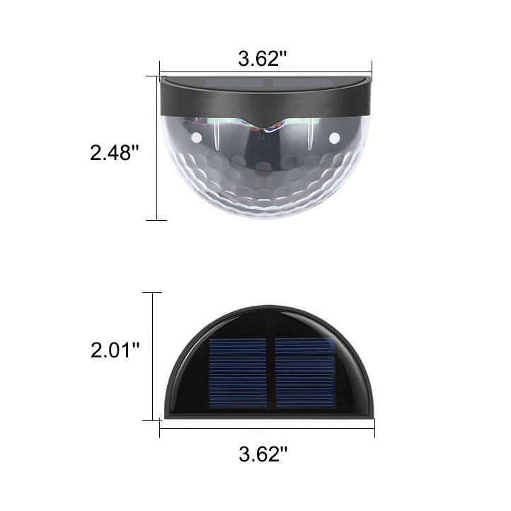 Frendorf | SolarCrest LED Wandleuchte | Halbkreis-Design | Solarbetrieben | Wasserdicht | Zaun- und Außenbeleuchtung
