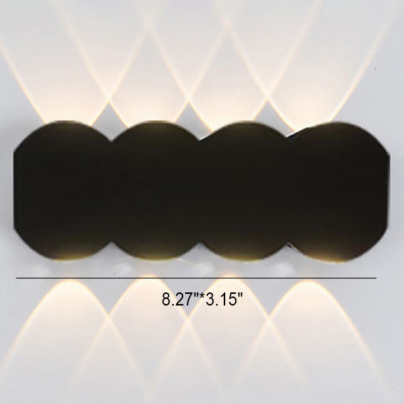 Moderne Outdoor Runde Geometrische Auf- und Ablichtende Wasserdichte LED Wandleuchte