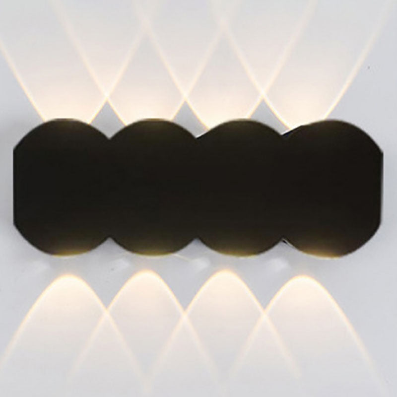 Moderne Outdoor Runde Geometrische Auf- und Ablichtende Wasserdichte LED Wandleuchte